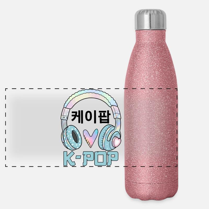 K Pop 케이팝 Gourde isotherme panoramique pailletée 500 ml