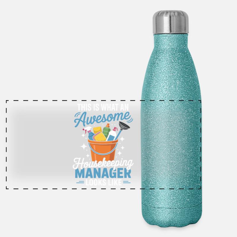 Cleaner Manager Handsome Cleaning Service Panoramic Glitter Thermal Bottle 500 ml
