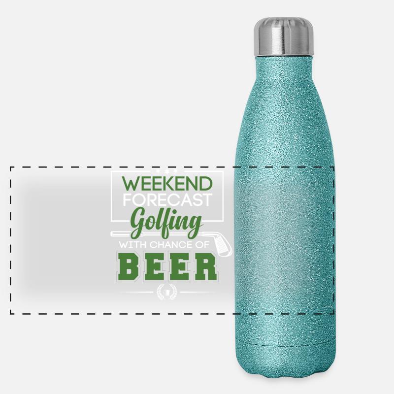 Golf Panorama Glitzer Isolierflasche 500 ml