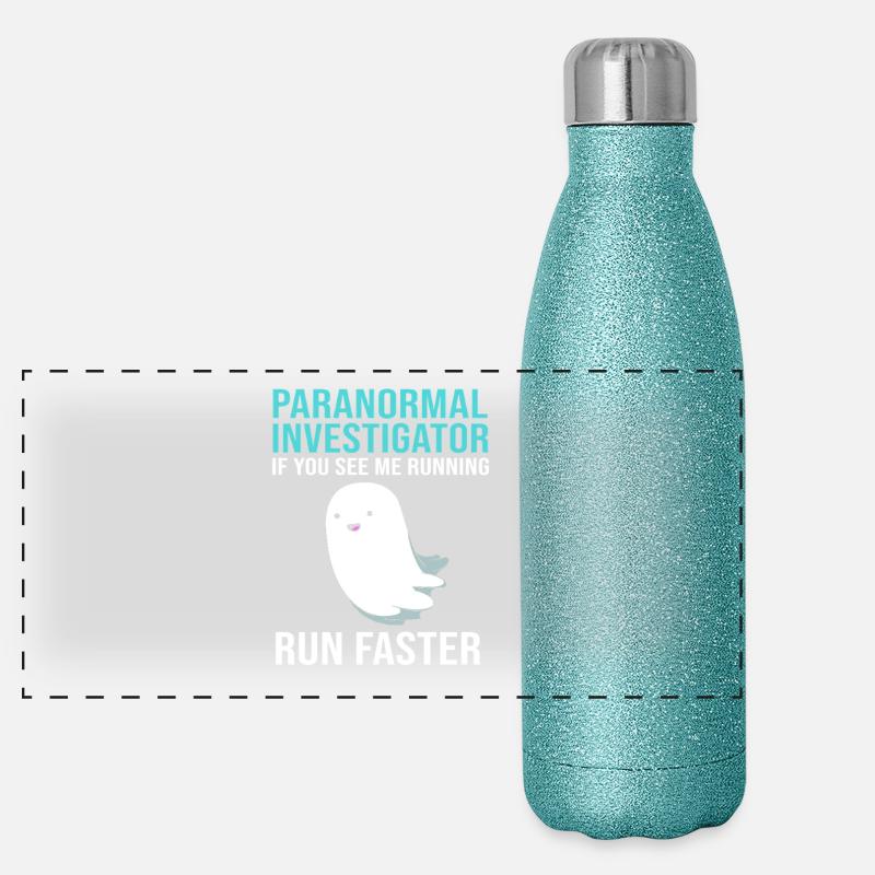 Paranormal Ghost Ghost Ghost Spooky Panoramic Glitter Thermal Bottle 500 ml