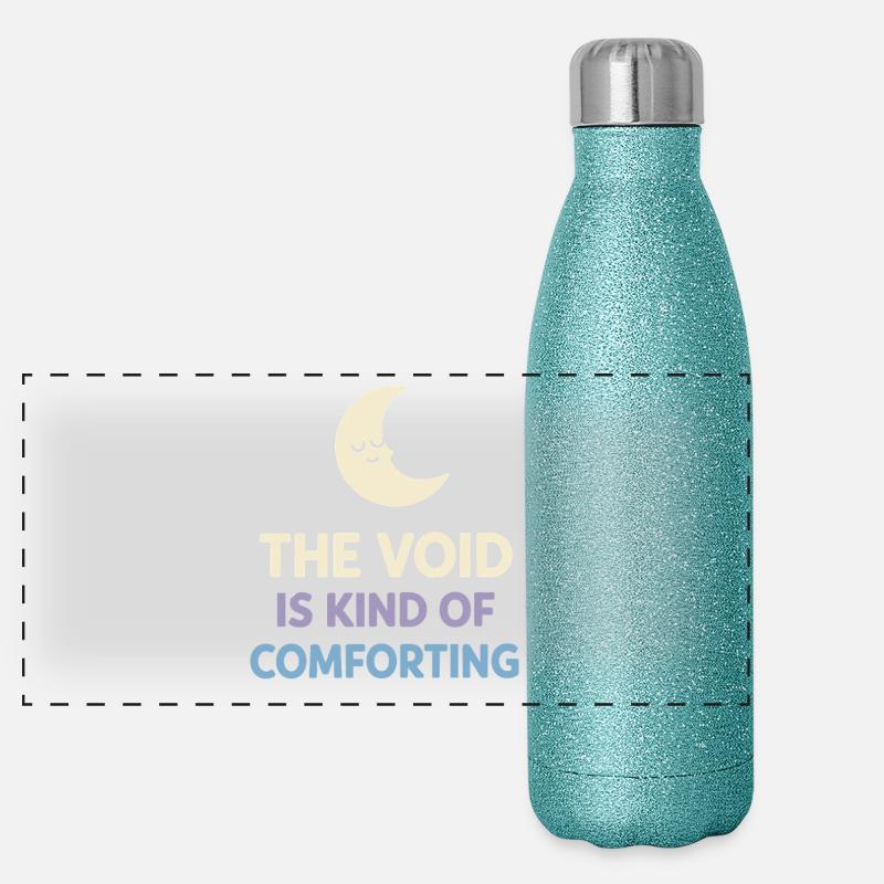 Existential humor, nihilism, humor, Panoramic Glitter Thermal Bottle 500 ml