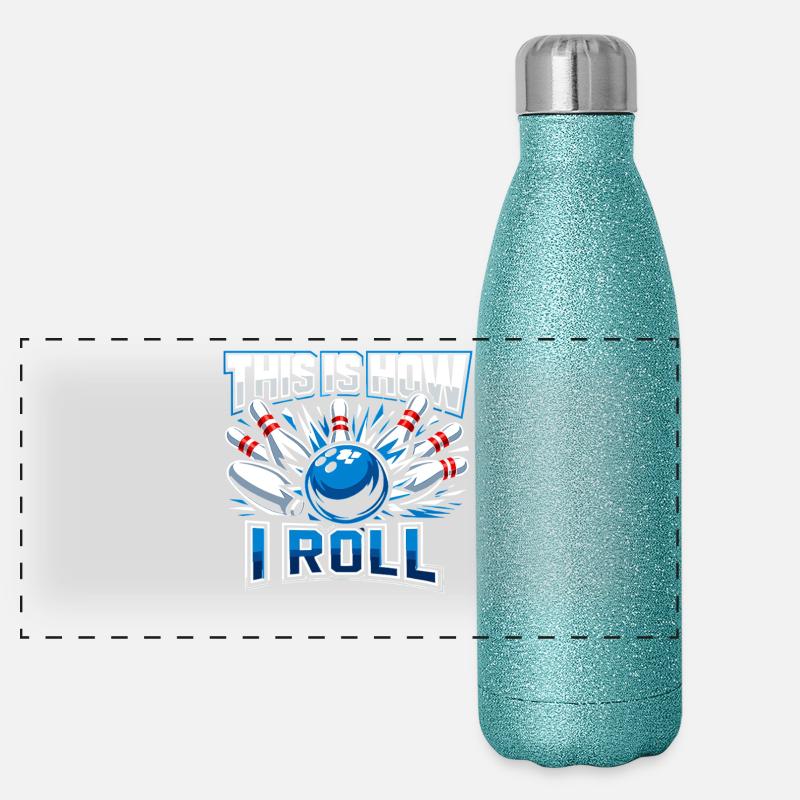 This Is How I Roll Panorama Glitzer Isolierflasche 500 ml