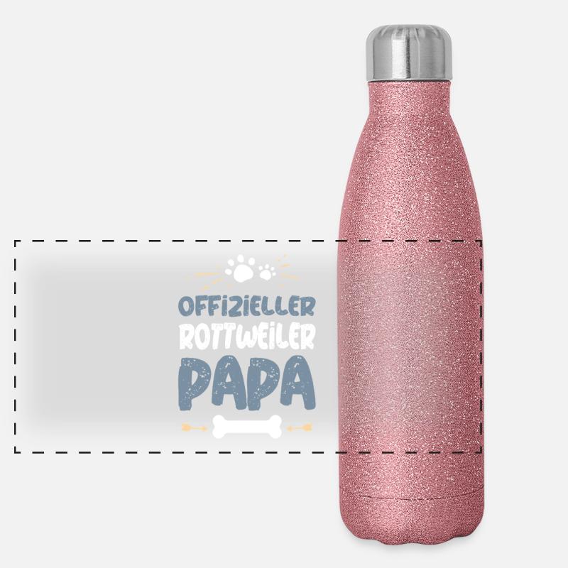 Rottweiler Gourde isotherme panoramique pailletée 500 ml