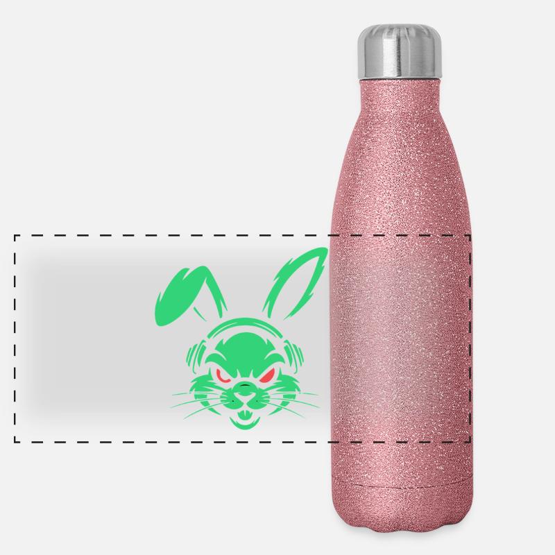 Rythmes néon Gourde isotherme panoramique pailletée 500 ml