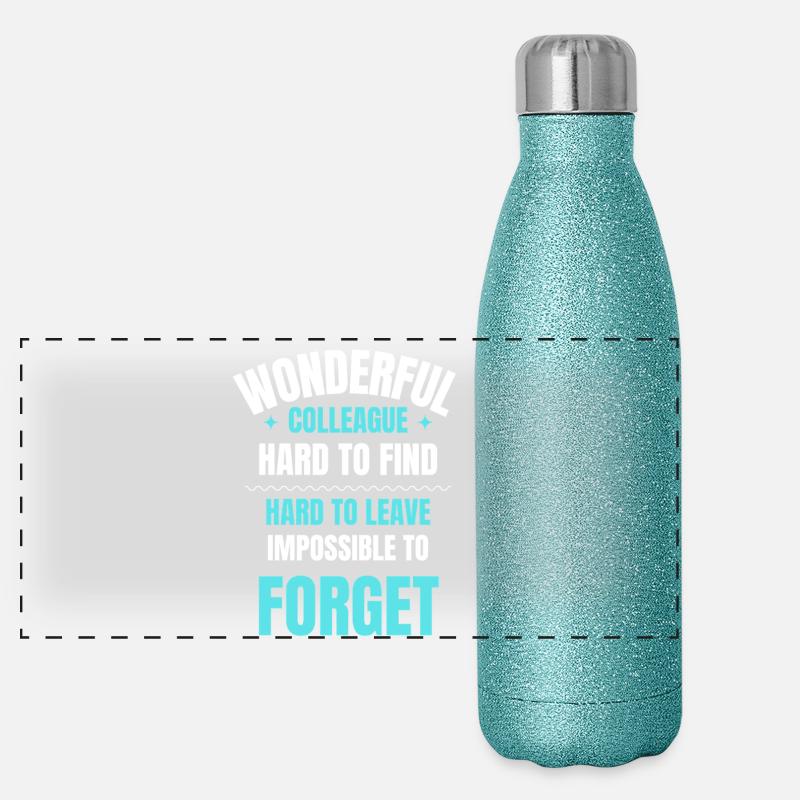 Wunderbares Kollegengeschenk Panorama Glitzer Isolierflasche 500 ml