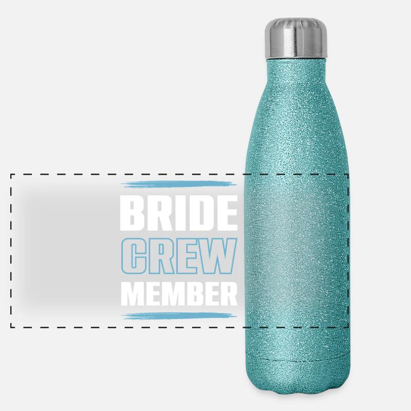 Équipage de la mariée Gourde isotherme panoramique pailletée 500 ml