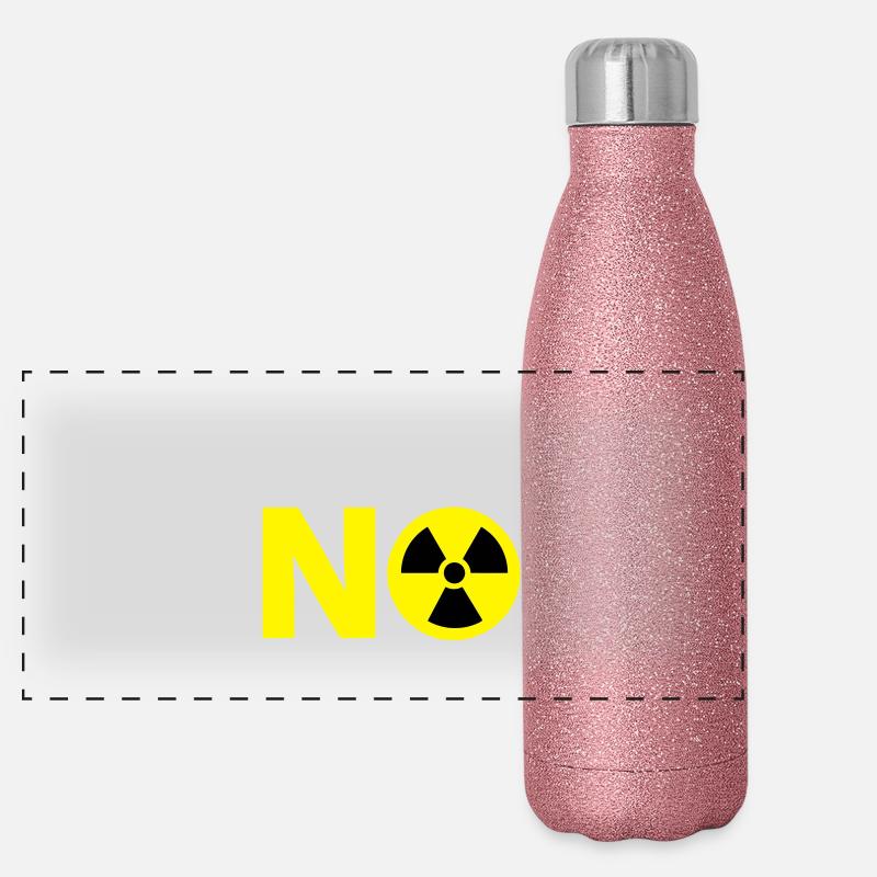 Atomkraft Nein Danke NO Panorama Glitzer Isolierflasche 500 ml