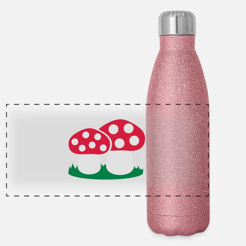 Champignon Gourde isotherme panoramique pailletée 500 ml