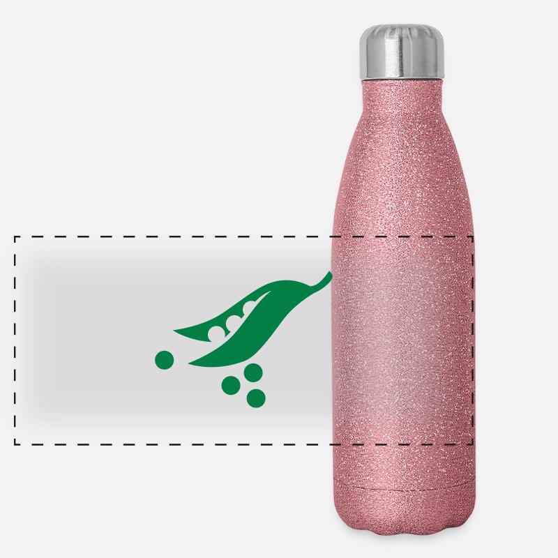 Erbsen Panorama Glitzer Isolierflasche 500 ml