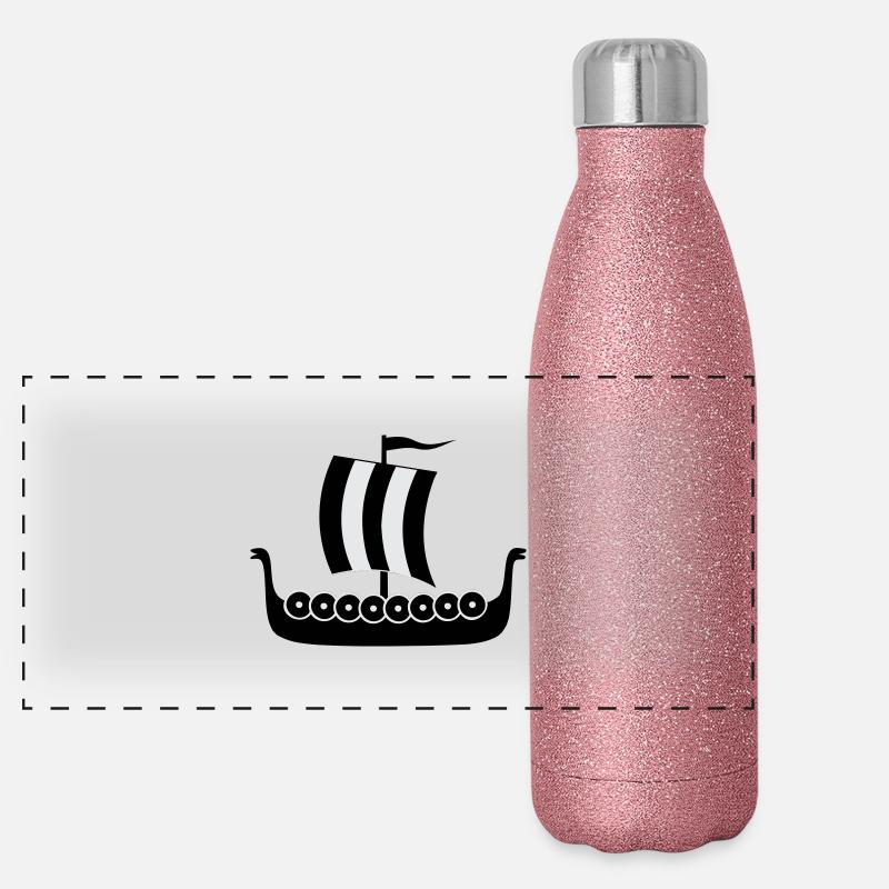 wikingerschiff_vektor Panorama Glitzer Isolierflasche 500 ml