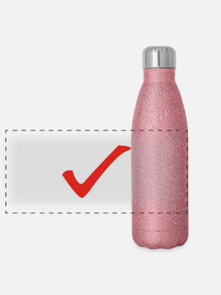 Check - Haken - Panorama Glitzer Isolierflasche 500 ml - Pink Glitzer