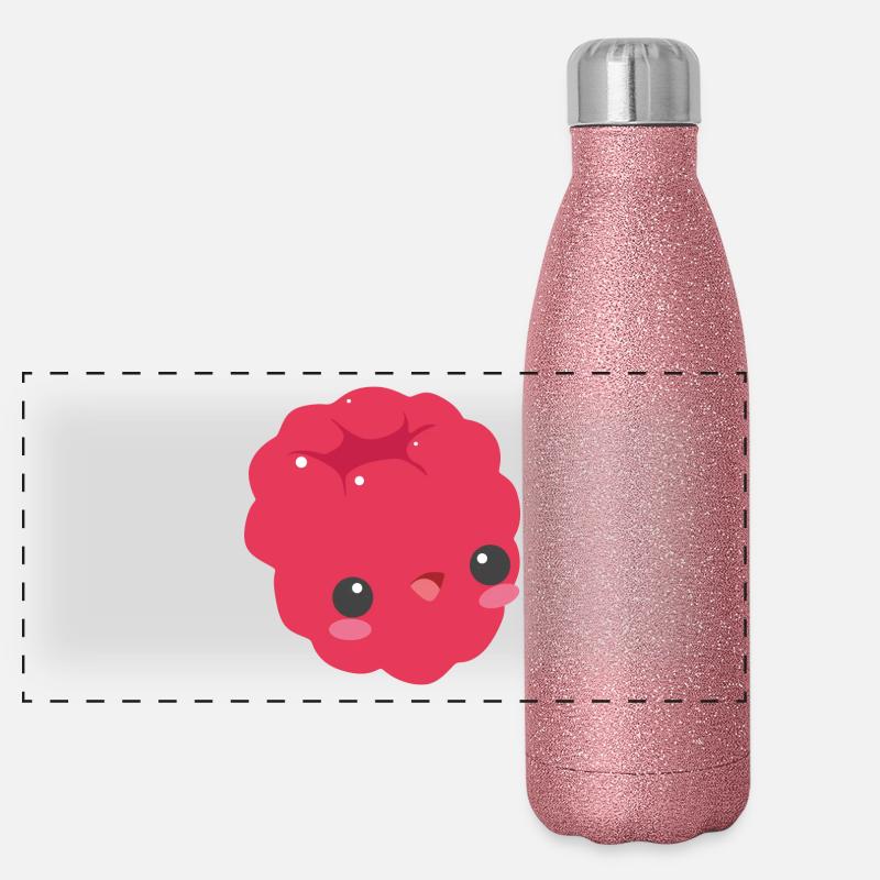 sweet raspberry Panoramic Glitter Thermal Bottle 500 ml