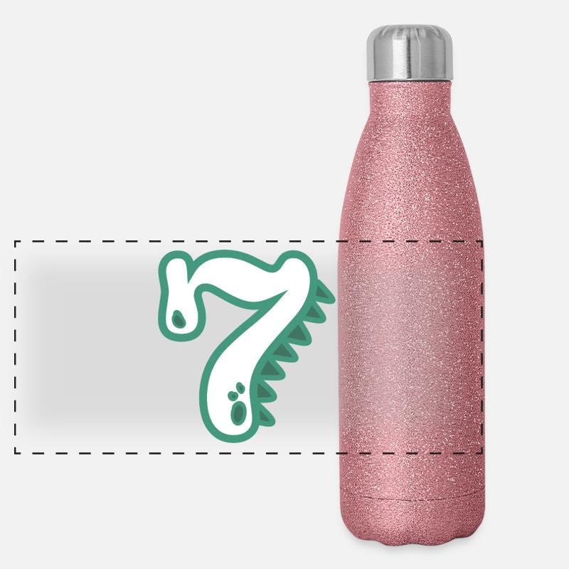 Numéro 7 Gourde isotherme panoramique pailletée 500 ml