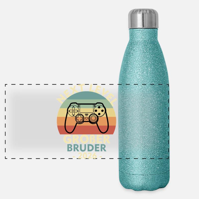 Next Level Großer Bruder Loading 2026 Geschwister Panorama Glitzer Isolierflasche 500 ml