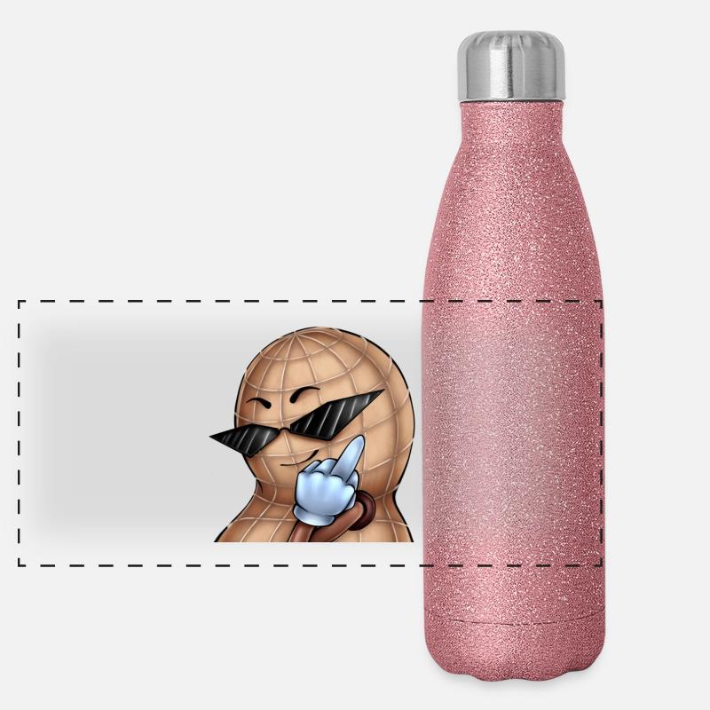 Middle finger nut Panoramic Glitter Thermal Bottle 500 ml