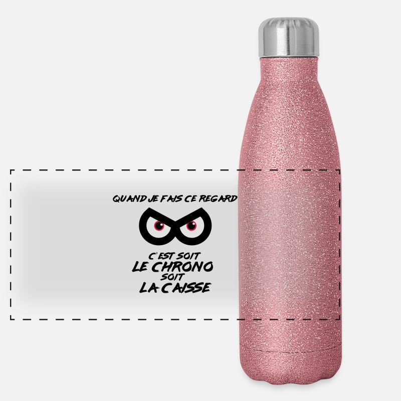 Regard de pilote : Chrono ou Caisse Gourde isotherme panoramique pailletée 500 ml