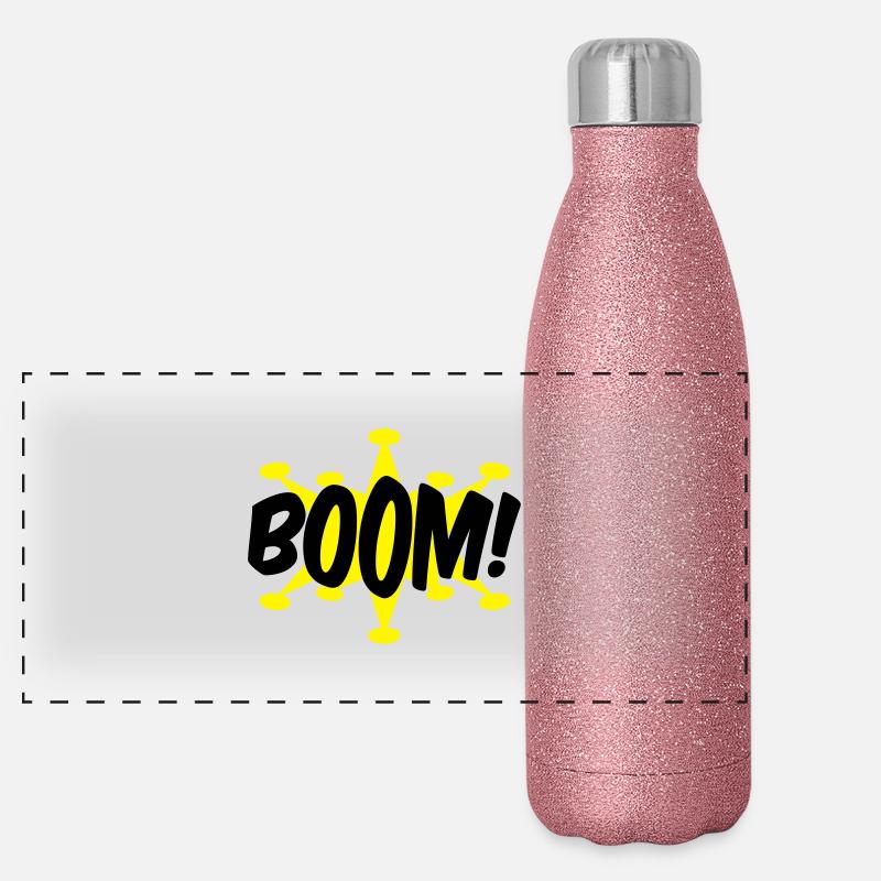 comic Panorama Glitzer Isolierflasche 500 ml