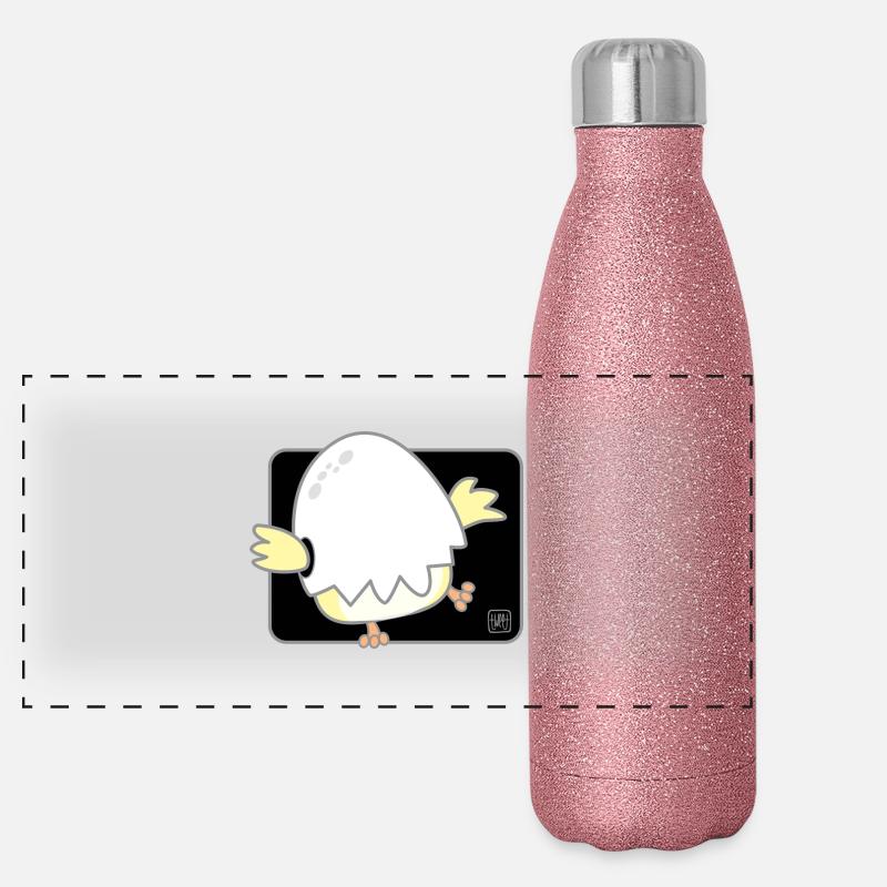 Oiseau Coréen - Style Japonais 01 Gourde isotherme panoramique pailletée 500 ml