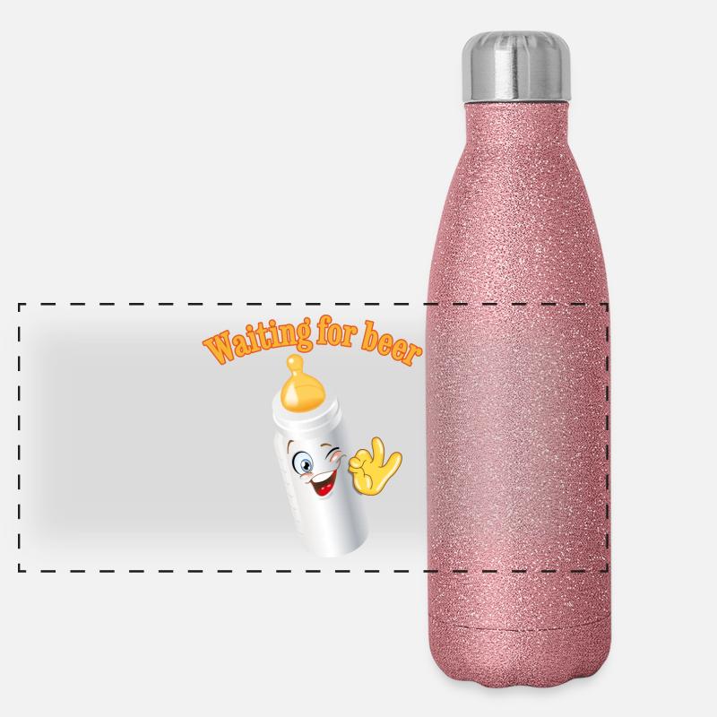 Flasche Panorama Glitzer Isolierflasche 500 ml