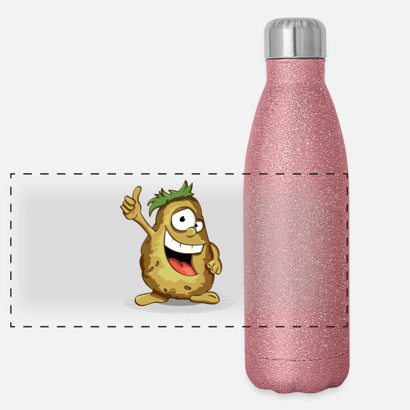 "Mahlzeit" Panorama Glitzer Isolierflasche 500 ml