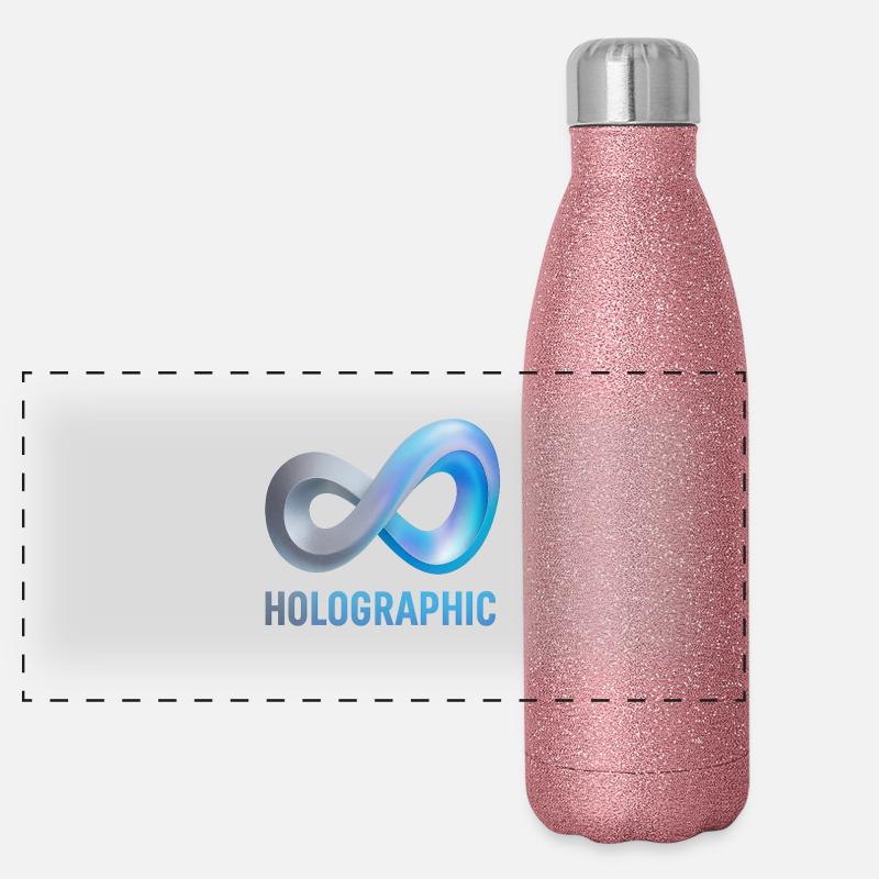Holographic Infinity Loop Panoramic Glitter Thermal Bottle 500 ml