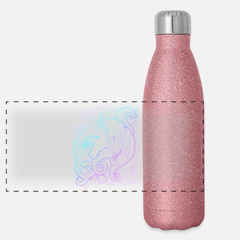 Pferd Panorama Glitzer Isolierflasche 500 ml