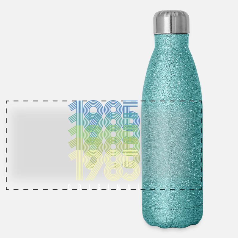 Concentric Year Rings 1965 2015 Panoramic Glitter Thermal Bottle 500 ml