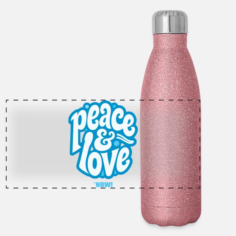 FRIEDENSLIEBE #3 [Lass uns reden] Panorama Glitzer Isolierflasche 500 ml