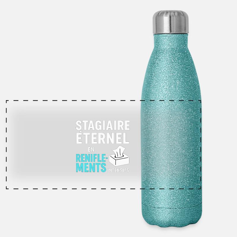 Eternal trainee in intensive sniffing Panoramic Glitter Thermal Bottle 500 ml