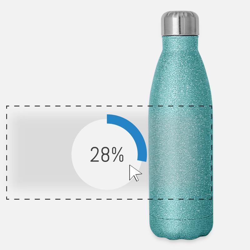 Blue Progress Ring IT Software PC Computer Panoramic Glitter Thermal Bottle 500 ml