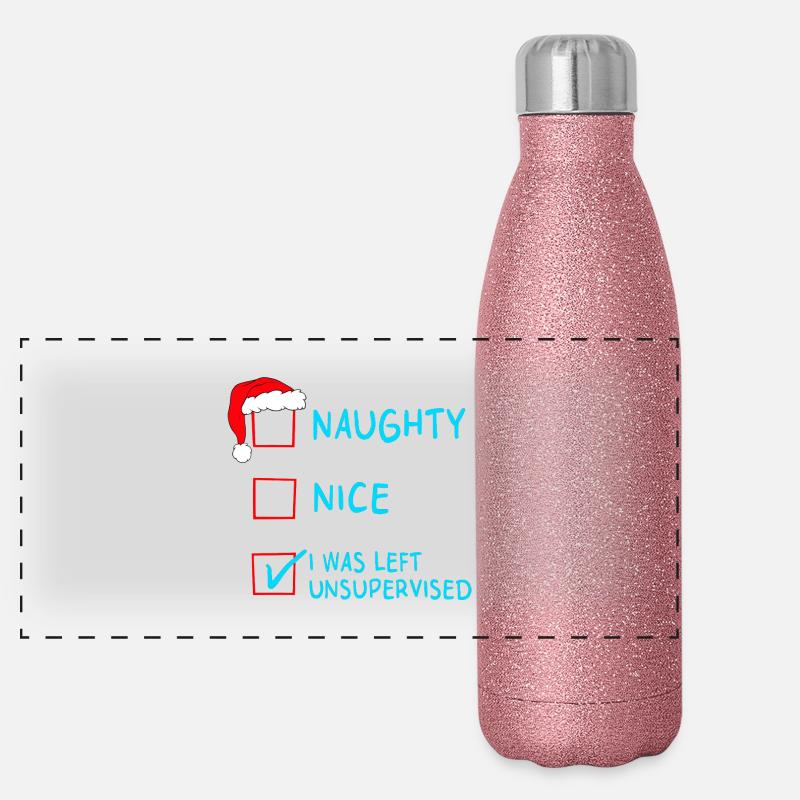 nice_naught_blue Panorama Glitzer Isolierflasche 500 ml