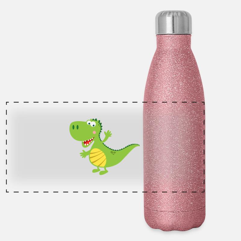 drache Panorama Glitzer Isolierflasche 500 ml