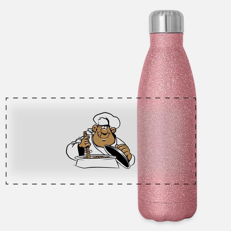 cuire cuisine bande dessinée drôle Gourde isotherme panoramique pailletée 500 ml