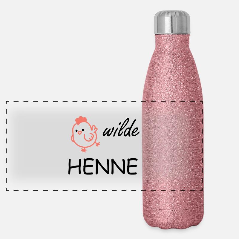 wilde Henne Panorama Glitzer Isolierflasche 500 ml