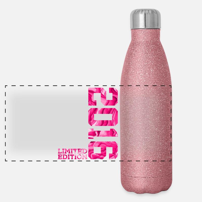 10E ANNIVERSAIRE ÉDITION LIMITÉE ROSE 2016 Gourde isotherme panoramique pailletée 500 ml