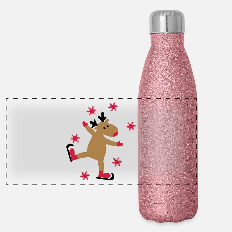 Christmas Panoramic Glitter Thermal Bottle 500 ml