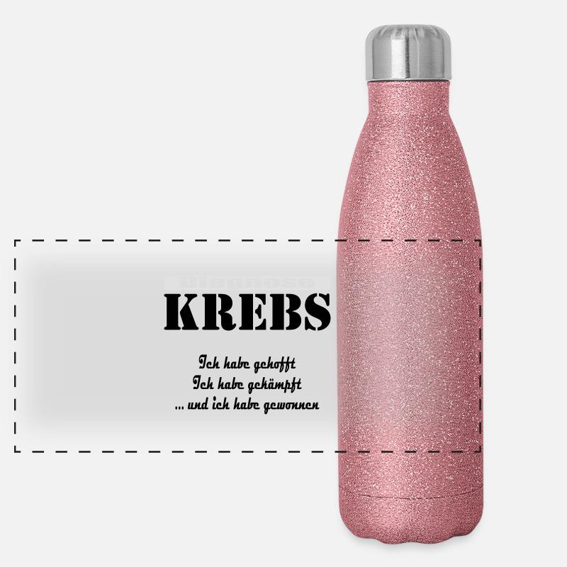 "Diagnose Krebs" by Claudia-Moda Panorama Glitzer Isolierflasche 500 ml