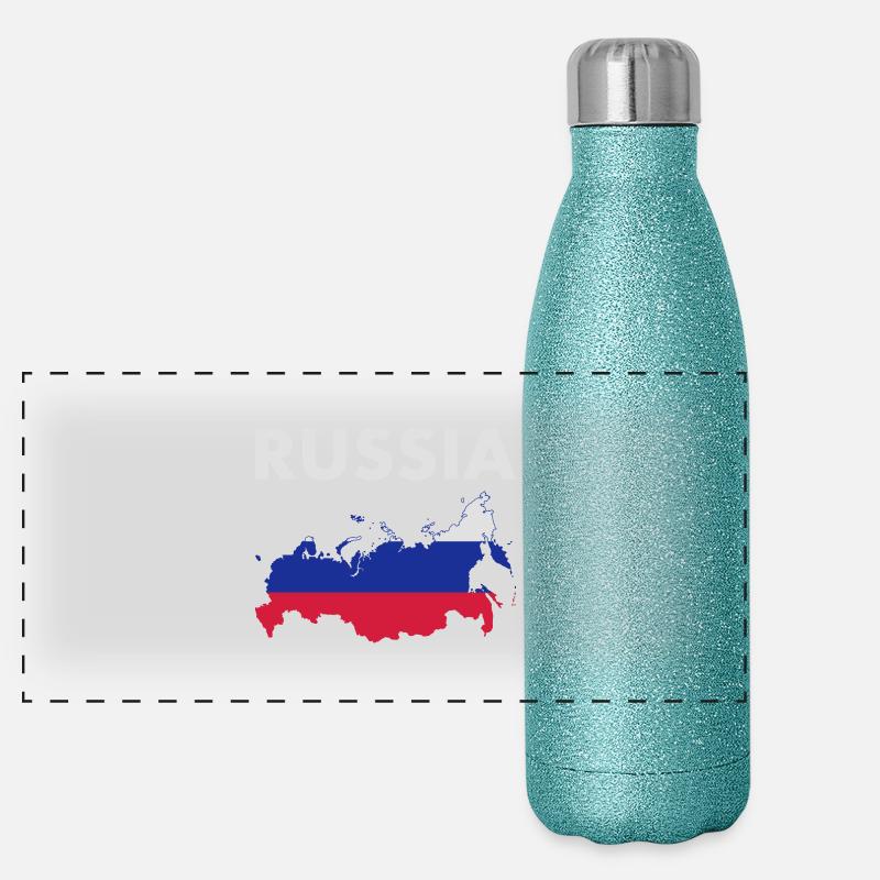 Russland Panorama Glitzer Isolierflasche 500 ml