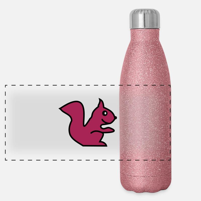 squirrel Panorama Glitzer Isolierflasche 500 ml