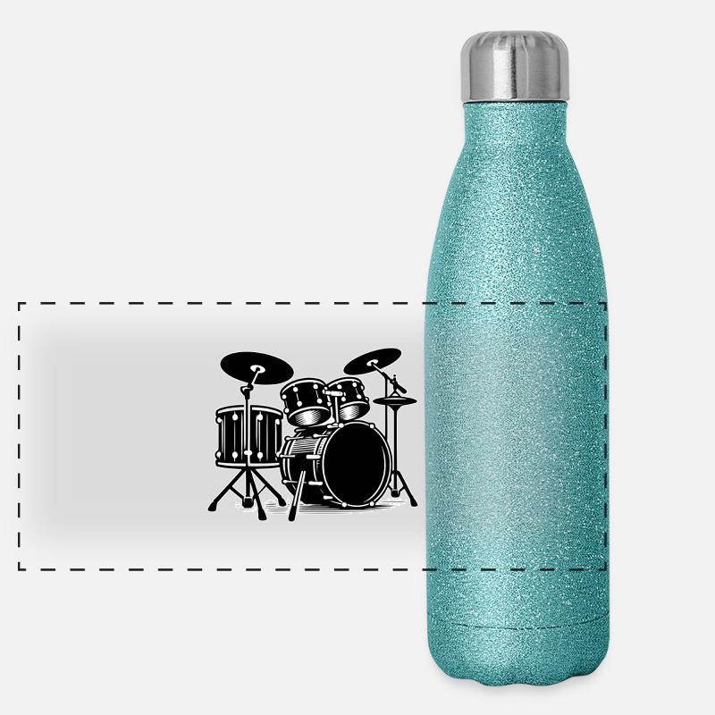 Contour des tambours Gourde isotherme panoramique pailletée 500 ml