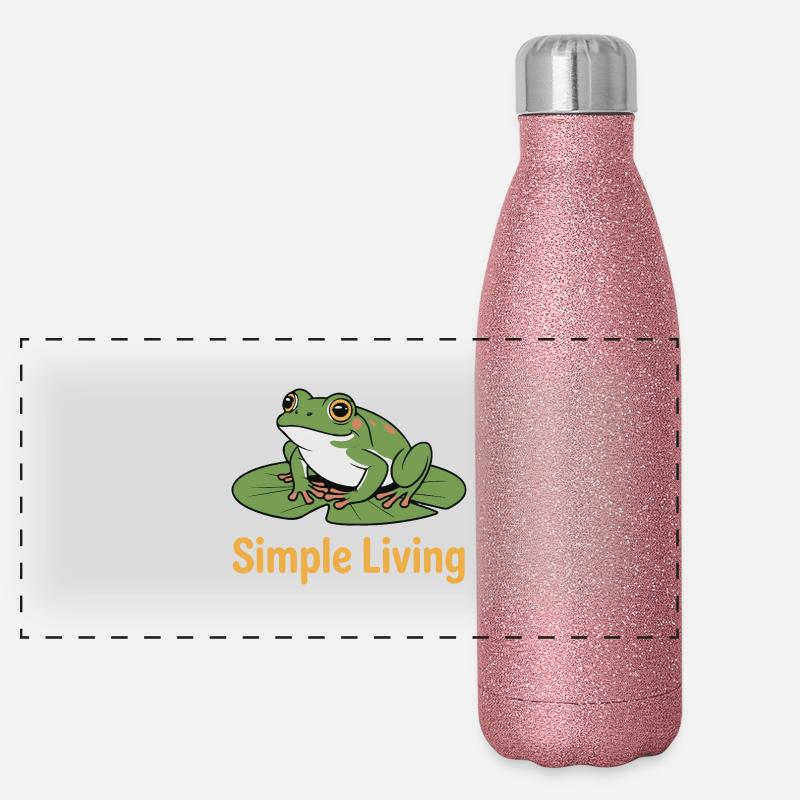 KRÖTEN, EINFACHES LEBEN Panorama Glitzer Isolierflasche 500 ml