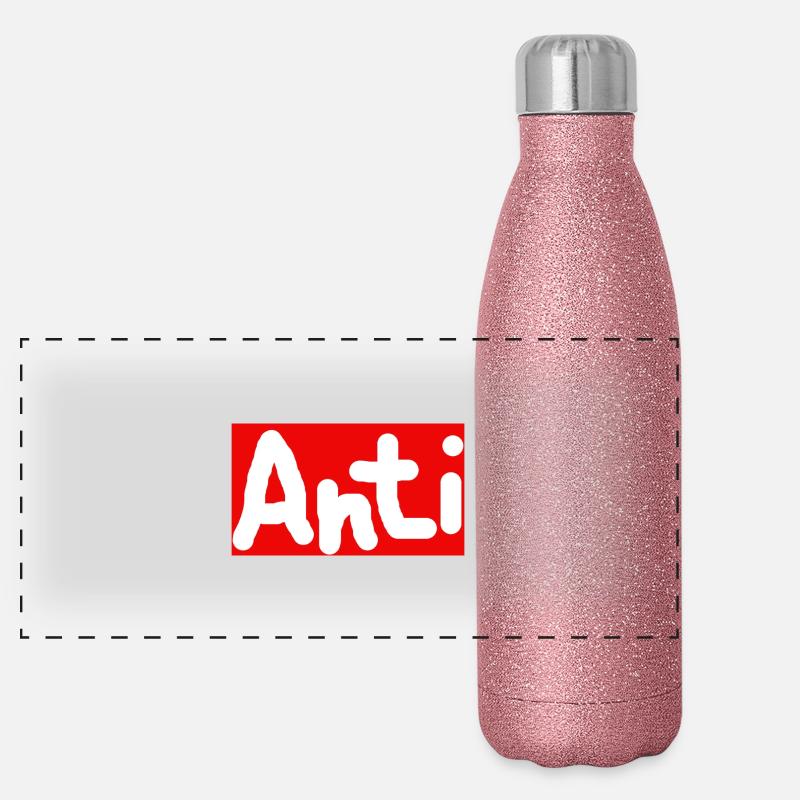 Anti - Panoramic Glitter Thermal Bottle 500 ml - pink glitter