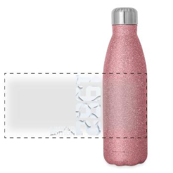 44TH BIRTHDAY LIMITED EDITION 1982 - Panoramic Glitter Thermal Bottle 500 ml - pink glitter - Front