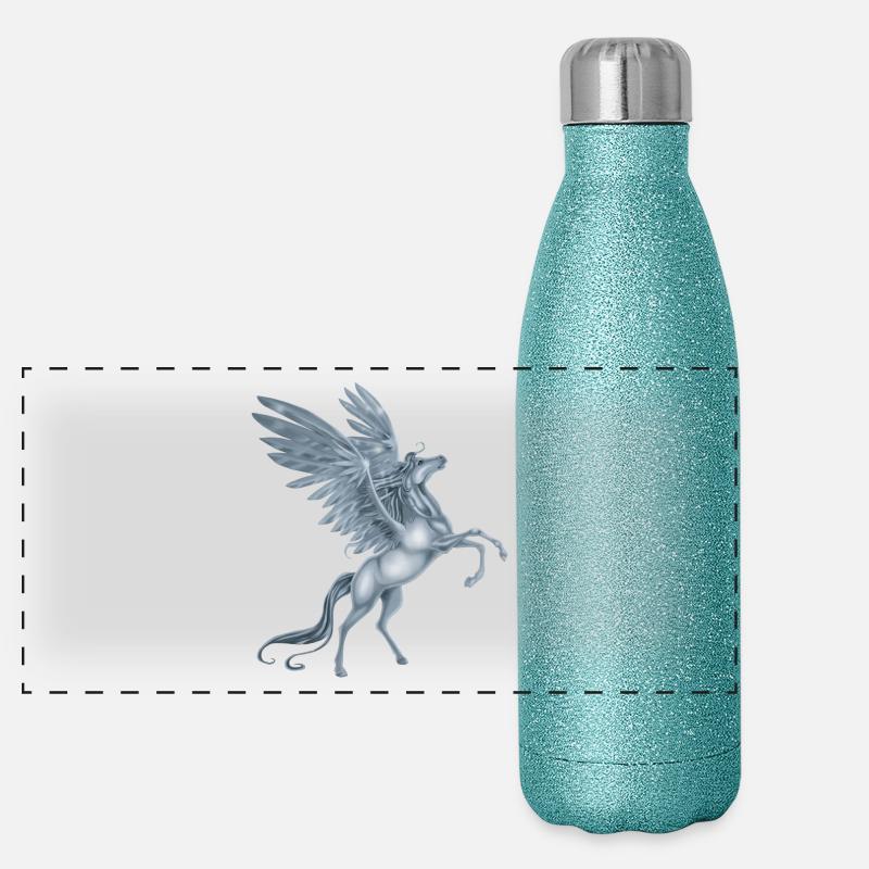 Pegasus Aufzucht Panorama Glitzer Isolierflasche 500 ml