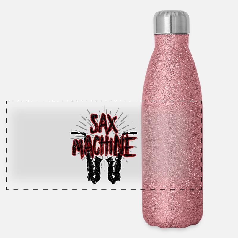 Sax Machine - Saxofon Saxophon Musik Instrument Panorama Glitzer Isolierflasche 500 ml