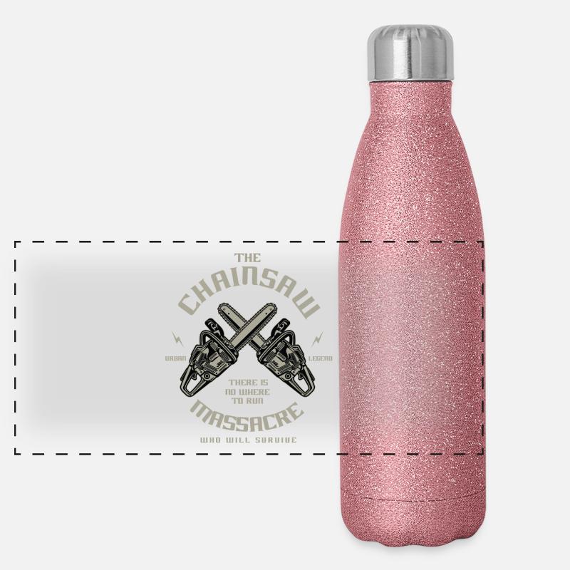 Chainsaw Panorama Glitzer Isolierflasche 500 ml