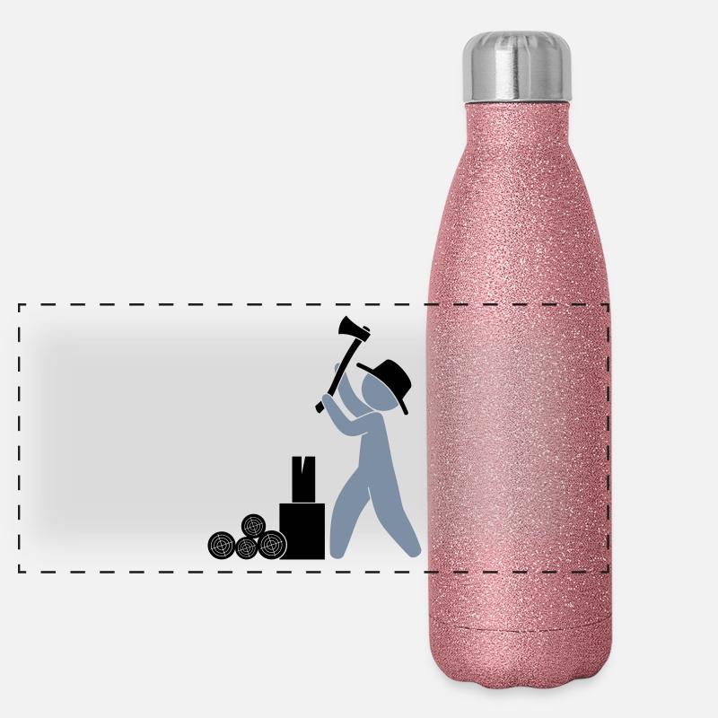 Hache de bûcheron Ranger Gourde isotherme panoramique pailletée 500 ml