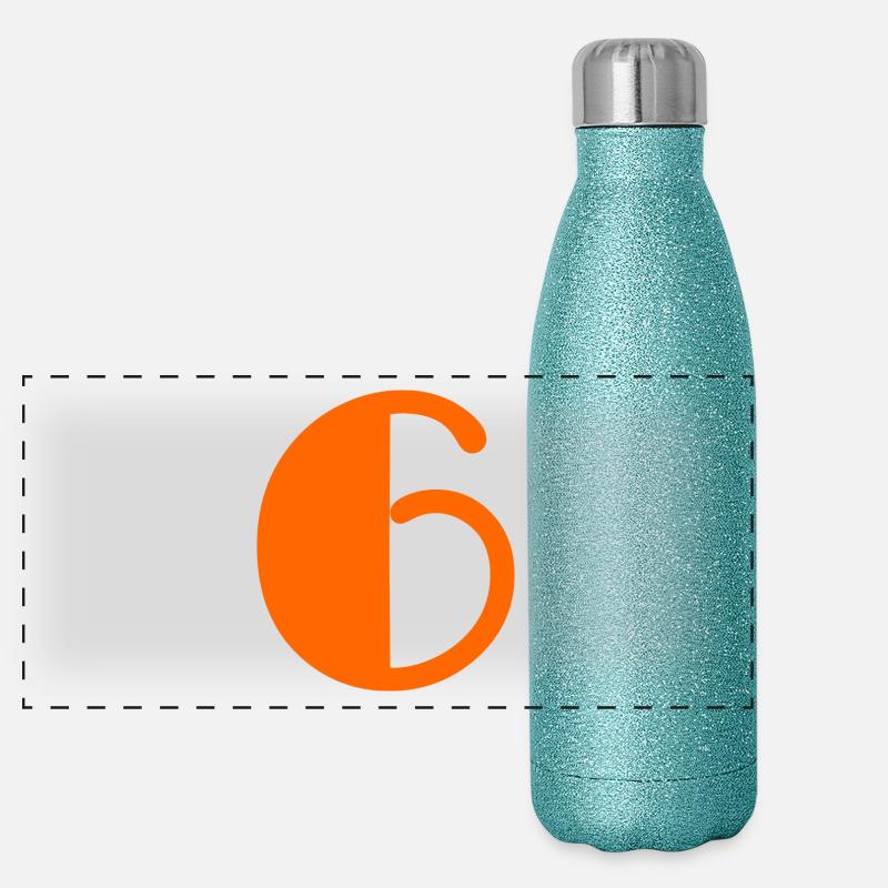 6. HAPPY BIRTHDAY. JOYEUX ANNIVERSAIRE. CHIFFRE Gourde isotherme panoramique pailletée 500 ml