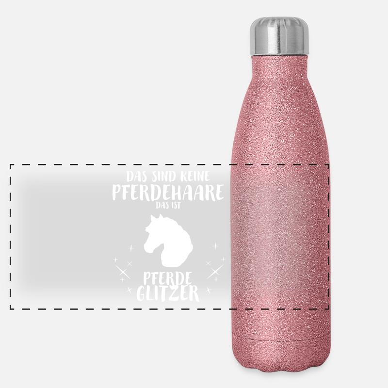 fellwechsel weiß - Panorama Glitzer Isolierflasche 500 ml - Pink Glitzer