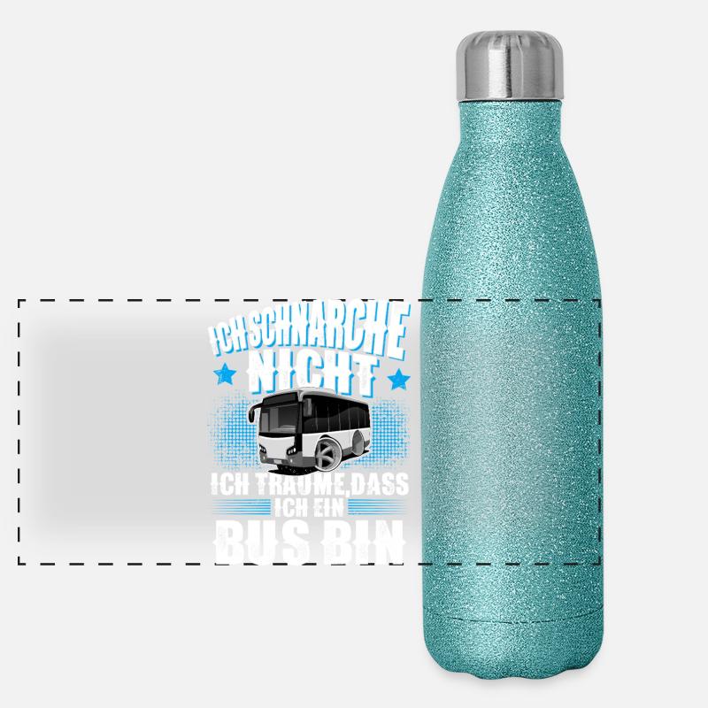 Busfahrer Panorama Glitzer Isolierflasche 500 ml